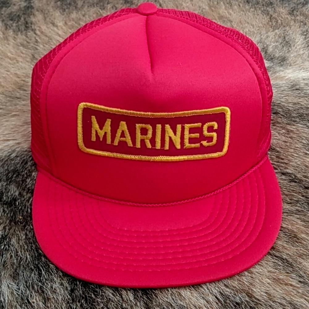 Vintage 80s Marines Snapback Trucker Hat